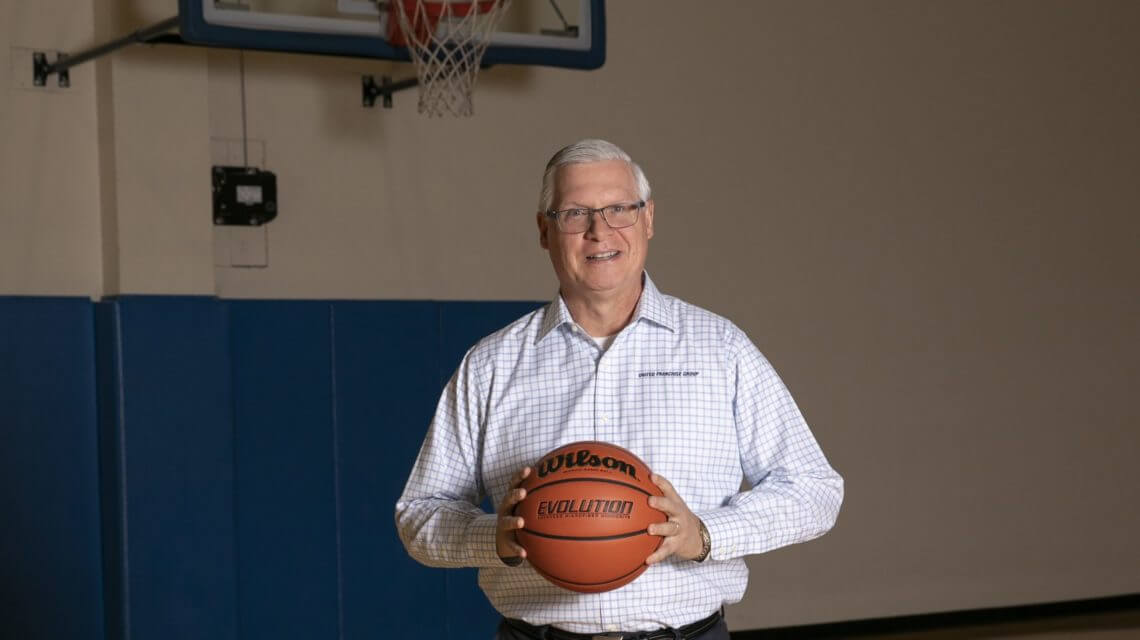 Ray Titus with the Basketball