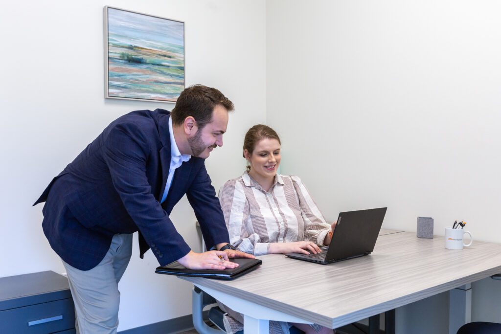 Flexible coworking office space environment at Office Evolution franchise.